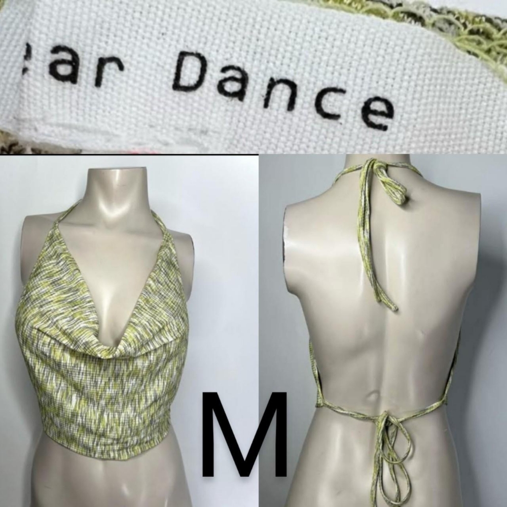 🆕Lime Heather Blend Knit Halter Blouse~Size M